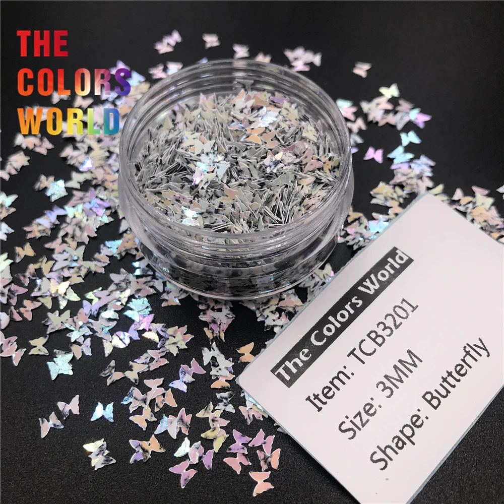 TCT-418 Butterfly 3MM Shape  Nail Glitter Nail Art Decoration Body Art Tumbler Crafts DIY Handwork Accessories Festival Supplier