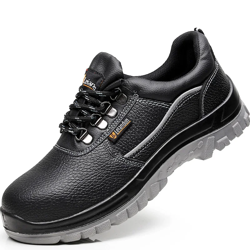 plus size mens leisure steel toe covers working safety shoes worker original leather safe shoe tooling security boots seguridad