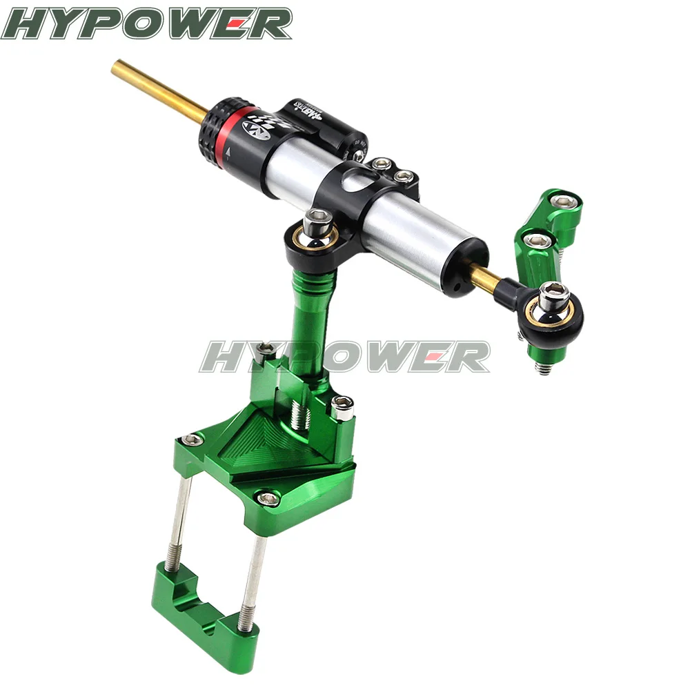 

CNC Steering Damper Stabilizer and Titanium Bracket Mounting for Kawasaki Ninja 300 NINJA300 EX300 2013-2017 2014 2015