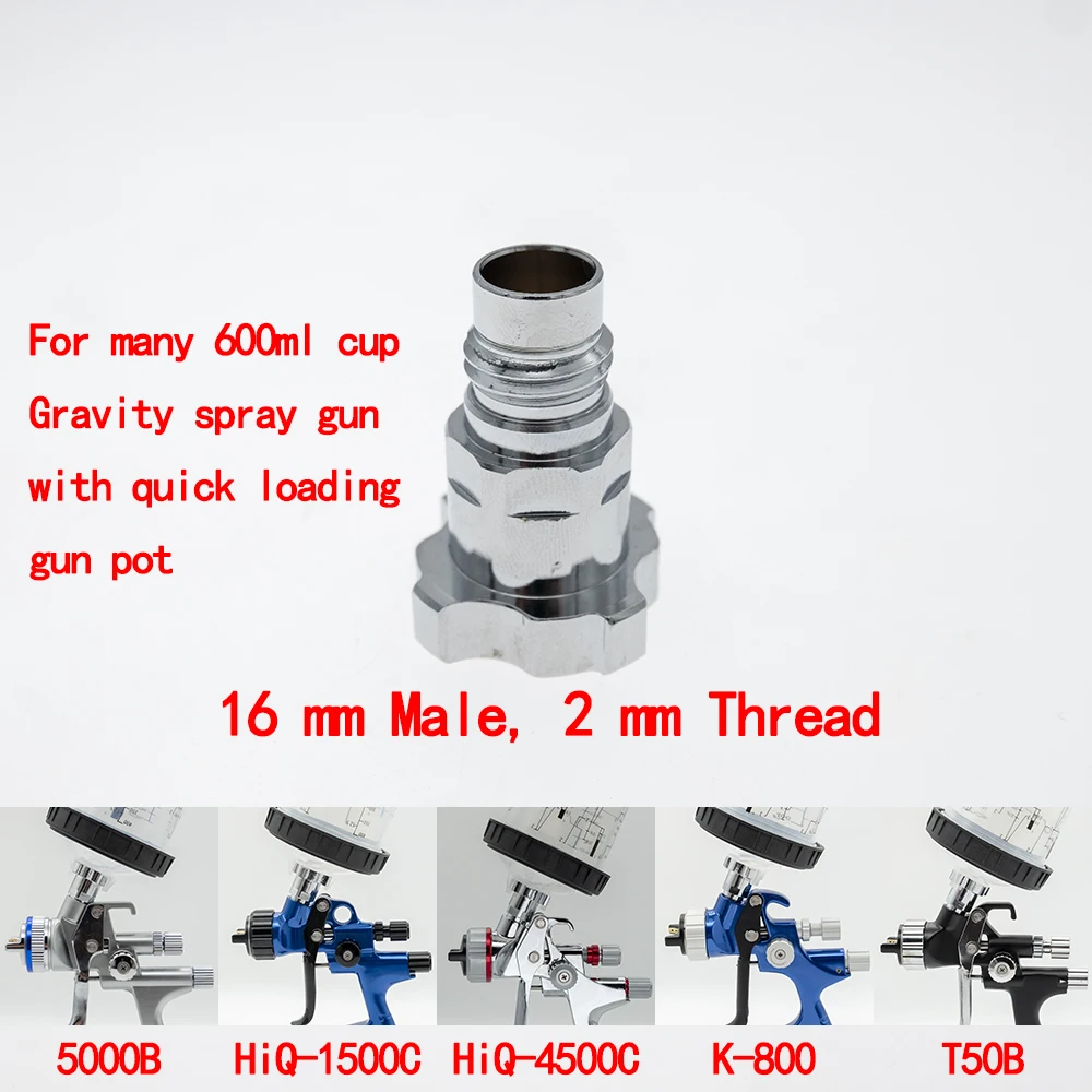 All Copper Spray Gun Connector PPS Adapter Spray Gun Cup Adapter For Spray Gun Disposable Measuring Cup