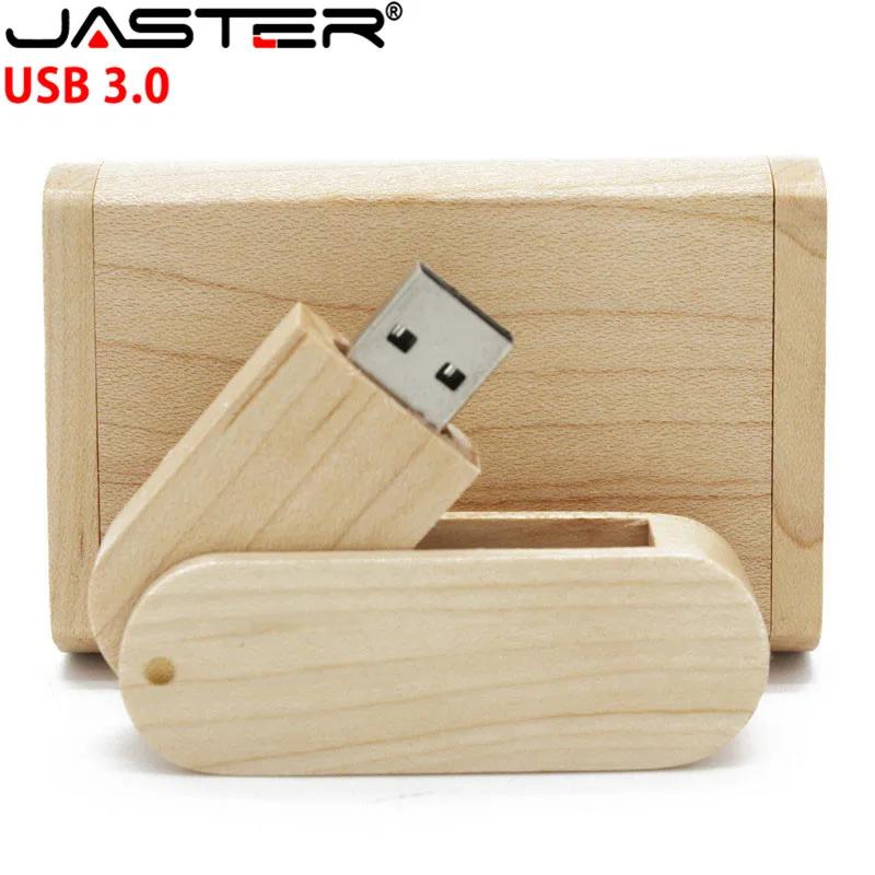 

JASTER USB 3.0 flash drive 4GB 8GB 16GB 32GB 64GB Swivel Maple USB Stick Pendrive and Wood Box Over 5pcs Free Custom Logo