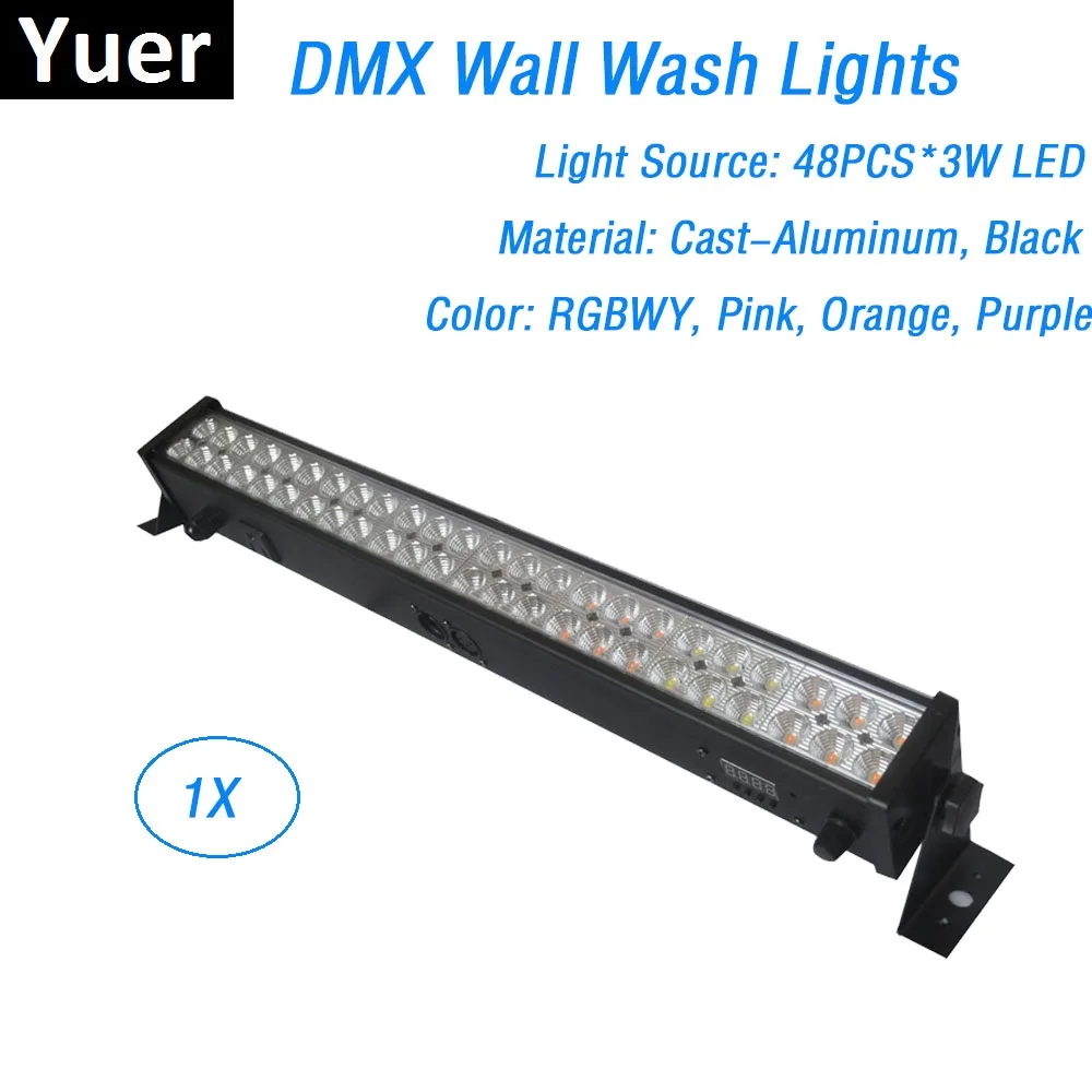 

2019 Factory Sales 48X3W 8 Colors LED Wall Washer Lights DMX512 Disco Lights LED Party Lights Professional Dj Club Stage Lights