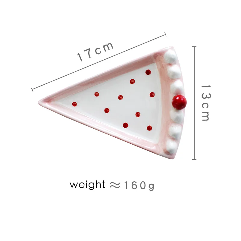 8 sztuk/zestaw różowe ciasto truskawkowe płyta ceramiczna japońska dziewczyna serce pełna płyta piękny Polka różowy tort może trójkąt płyta