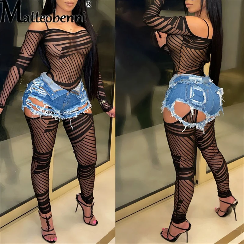 Summer Sexy Clothing Women Denim Ripped Shorts High Waist Holes Draped Destroyed Stretch Bodycon Pencil Slim Shorts Street Club