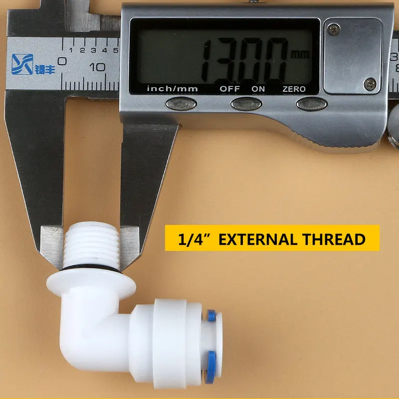 1/4 "外部スレッド3/8" チューブパイプ接続とシールリング4064肘直径13ミリメートルクイックコネクトフィルターro水