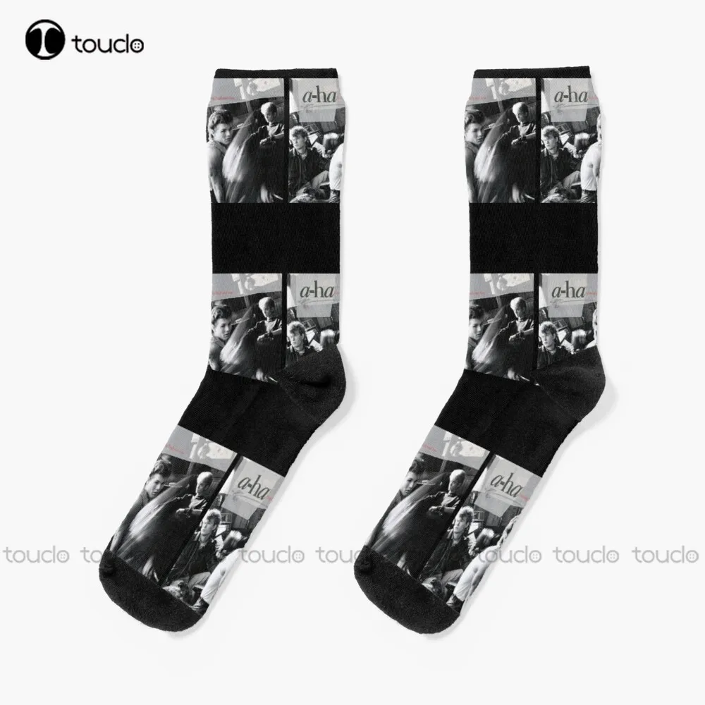 

A-Ha Hunting High And Low - Take On Me Gift For Fans For Men And Women Gift Thanksgiving Christmas Day Socks Cow Socks Custom