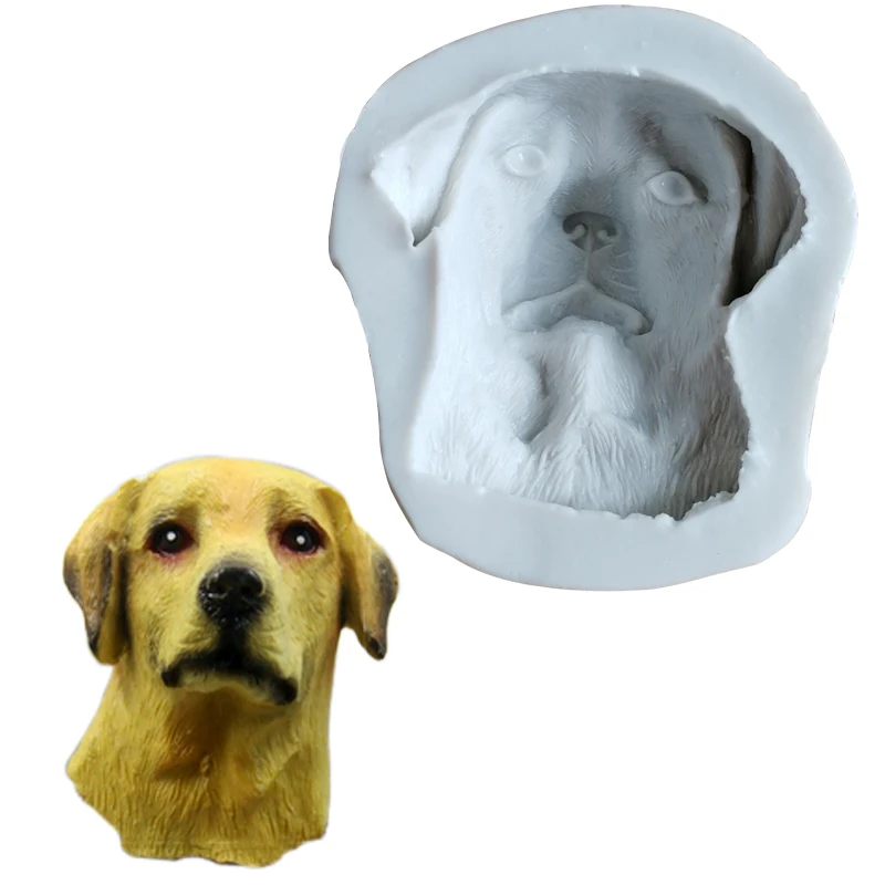 Labrador Dog Silicone Soap Mold Cake Decorating Tools Fondant Resin Sugarcraft Gumpaste Chocolate Sugarcraft Mould M2376