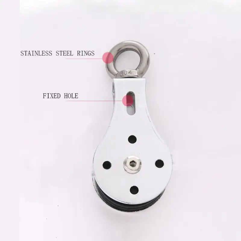 2022 New 300KG Groove Wheel Mute Swivel Fitness Strength Training Bearing Lifting Pulley image 4