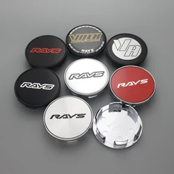 Tapa central de rueda con clip de rayos, cubierta de rueda, tapa de cubo, logotipo volk, pegatinas de emblema, rays racing, 53mm, 48mm, 4 unidades