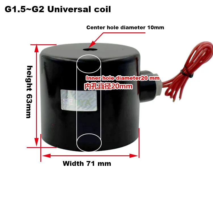 Solenoid Valve Coil 2W160-15 2W200-20 2W250-25 2W400-40 AC220V DC24V