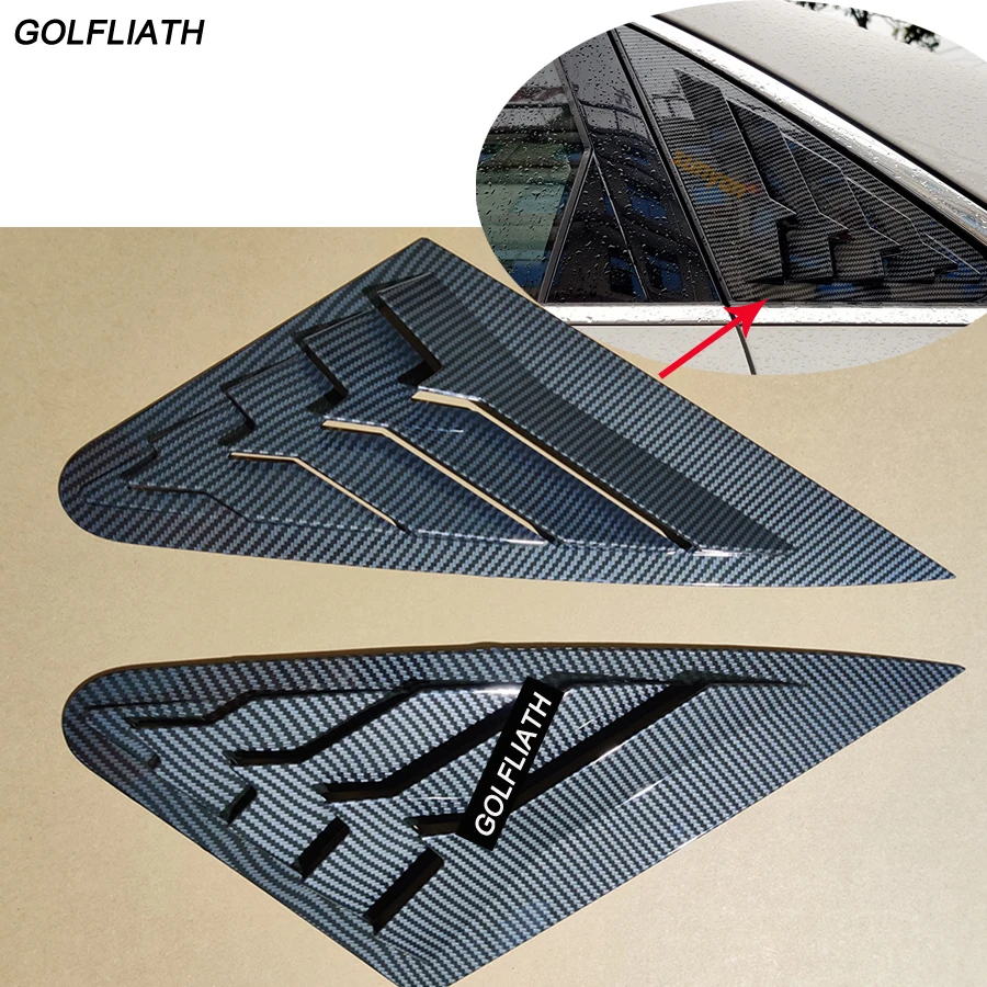 

2 PCS Car Side ABS Deflector Vent Window Louver Side Scoop Louver Cover Trim Sticker carbon look For Audi A3 A4 A5 A6 A7