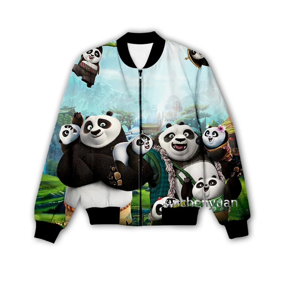 Phechion New Men/Women's Animal Panda 3D Printed Jacket Fashion Streetwear Men Loose Sporting Jacket & Coat M85