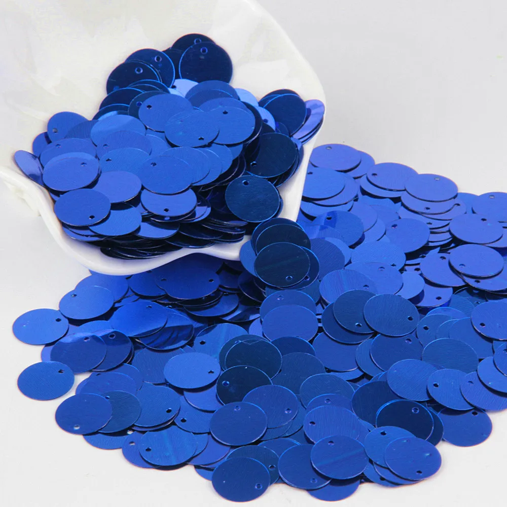 Mix Size Blue Sequin 3mm 30mm DIY PVC Glitter Flat Round Cup Loose Sequins Paillettes Sewing Wedding Decorat Lentejuelas 10g