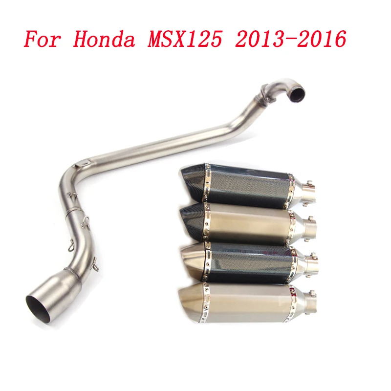 

Escape Motorcycle Exhaust Front Link Pipe And 51mm Muffler Stainless Steel Exhaust System For Honda MSX125 2013-2016