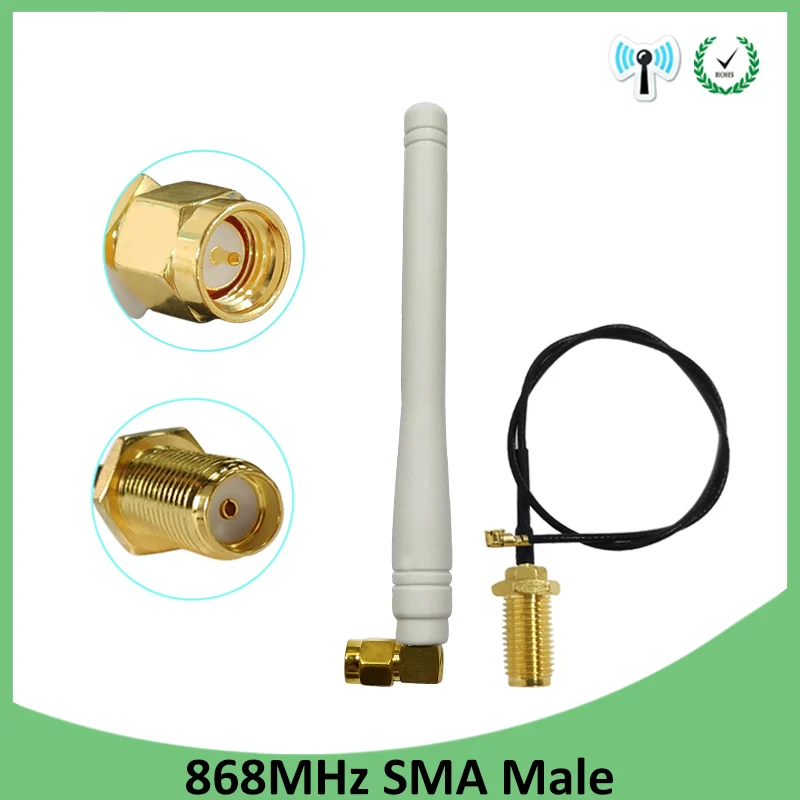 

GRANDWISDOM 868mhz antenna 3dbi sma male 915mhz lora antene module lorawan ipex 1 SMA female pigtail Extension Cable