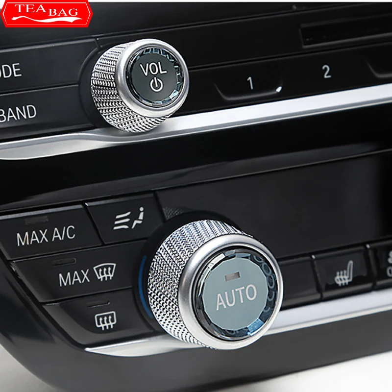 Crystal Auto Volume Airconditioning Knoppen Audio Controle Knop Knop Ring Cover Trim Voor Bmw 1 2 3 4 5 6 7 8 X3 X4 X5 X6 X7 Z4