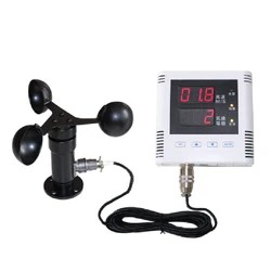 RS485 Tower Crane Wind Alarm Device Controller Wind Meter Sensor Anemometer Display Engineering