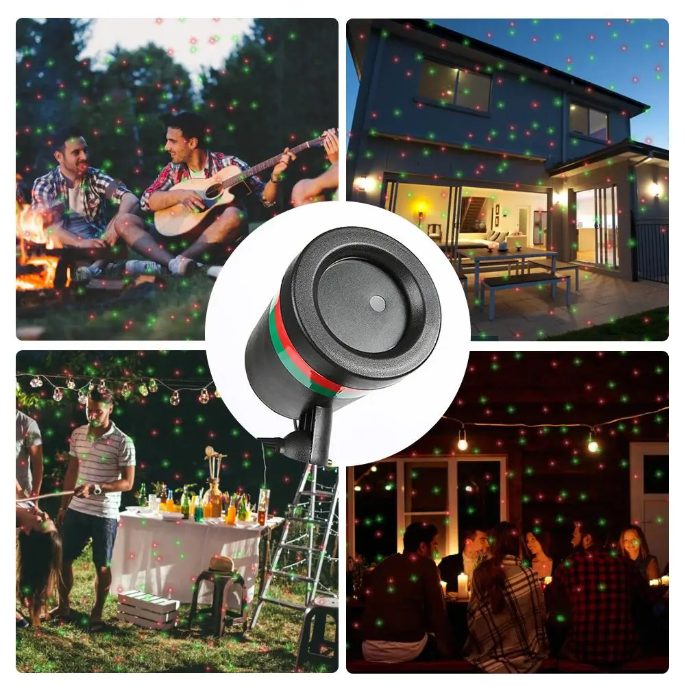 Christmas Moving LED Laser Projector Starry Sky Projection Light Party Home Stage Light Outdoor Waterproof Garden Decoration