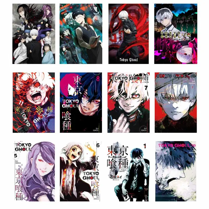 Anime Poster Tokyo Ghoul Canvas Painting Retro Style Nordic Wall Art Posters And Prints Pictures For Modern Living Room Decor