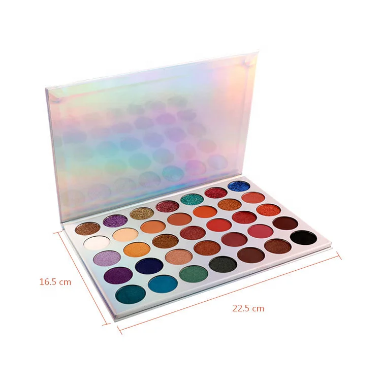 

wholesale High Quality Pigment Private Label 35 Colors Eyeshadow Palette Pressed Glitter Eyeshadow