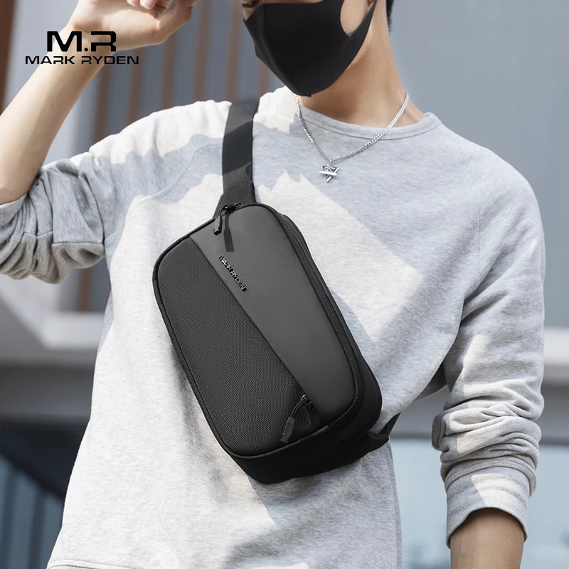 Imagem -02 - Mark Ryden Homens Mensageiro Bolsa Repelente de Água Bolsa de Ombro Bolsa de Viagem de Negócios Crossbody Bolsa Masculino Casual Pacote de Cintura de Alta Qualidade