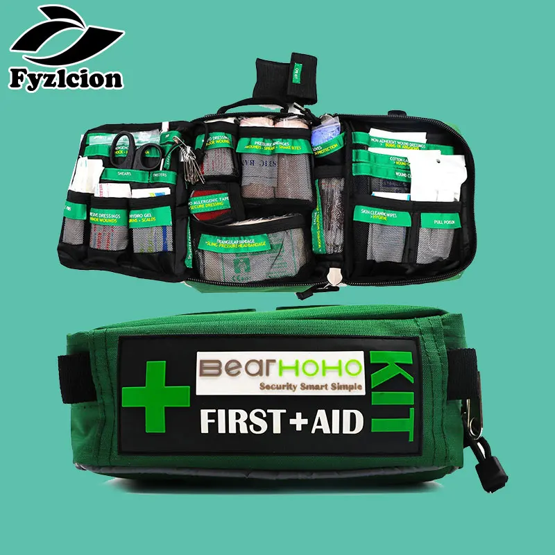 

Hunting Outdoors Car Luggage School Hiking Survival Kits First Aid Kit Bag 165-Piece Emergency Medical Rescue Workplace