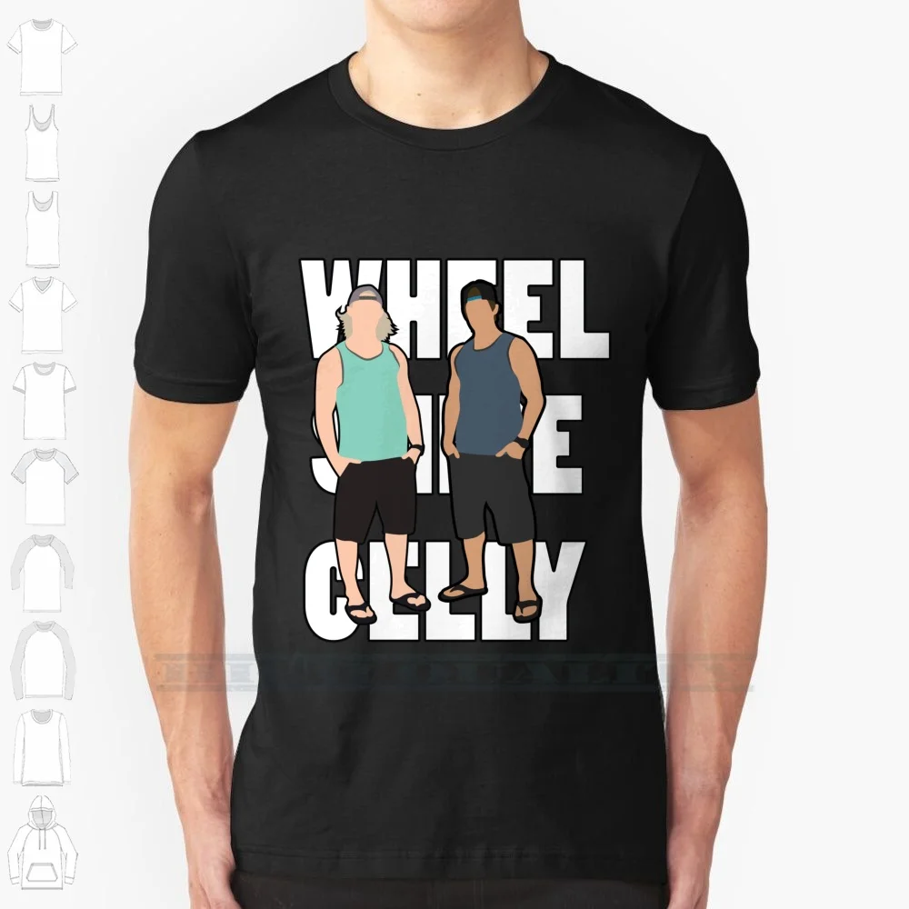 Reilly And Jonesy Wheel Snipe Celly Letterkenny 100% Cotton T Shirt Reilly Jonesy Wheel Snipe Celly Player Tee Short Sleeve