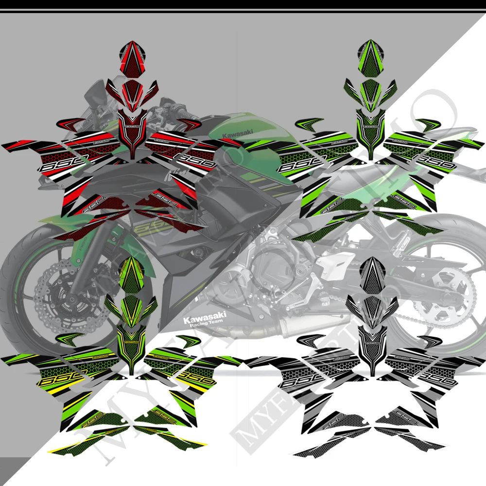 2019 2020 2021 For Kawasaki Ninja 650 Protector Tank Pad Stickers Decal Kit Knee Emblem Badge Logo Fairing Protection 2018