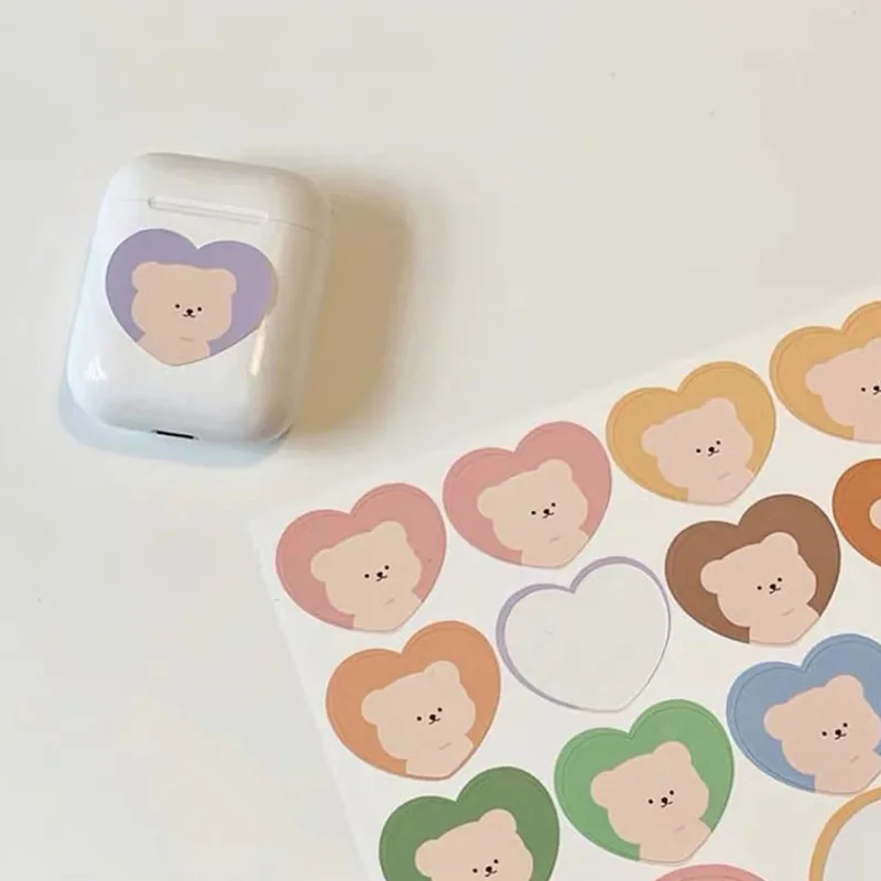 Koreaanse Ins Dezelfde Schattige Beer Hand Rekening Waterdichte Sticker Eenvoudige Notebook Telefoon Case Computer Decoratie Sticker