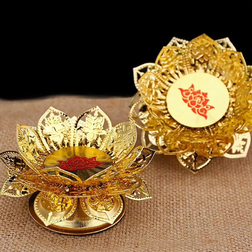 Gold Incensecone Waterfall Incense Burner Brass Decoration Lotus Lamp holder