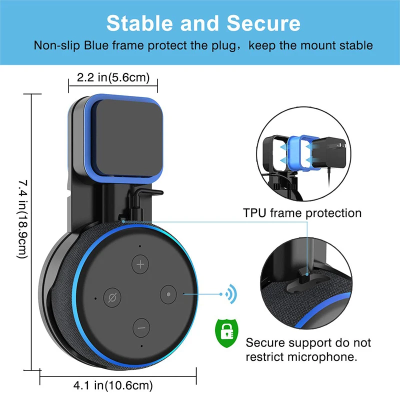 Stouchi Echo Dot Soporte de Pared Compatible con Echo Dot 3ª generación Stouchi Echo Dot Soporte de Pared Compatible con Echo Dot 3ª generación