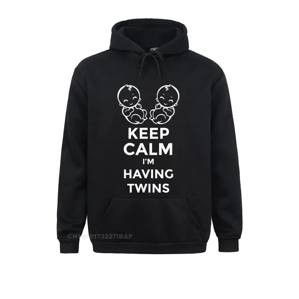 

Keep Calm I'm Having Twins Maternity T Shirt 2021 Women Hoodies Preppy Style Sweatshirts Long Sleeve Simple Style Sportswears