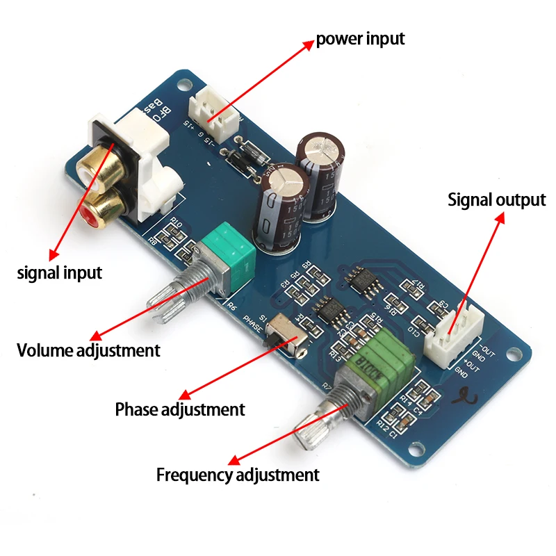 KYYSLB DC 9-18V Enthusiast Single-Endedเอาต์พุตBalanced Circuit Board Super Bass Low-Pass Filter circuit Boardบอร์ด