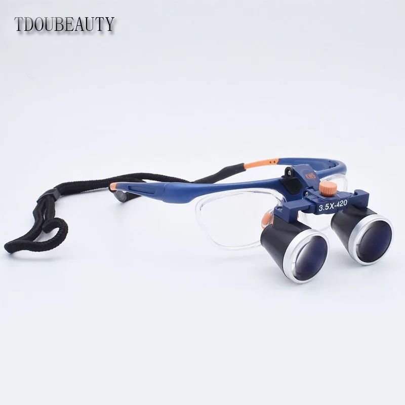 TDOUBEAUTY 3.5X420mm Binocular Galileo Frame Loupe Magnifier Glasses FD-503G-1 Free Shipping