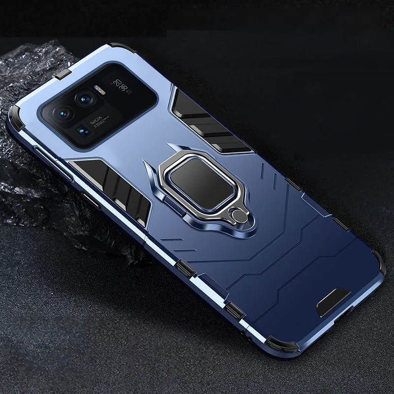 For Xiaomi Mi 11 Ultra Case Ring Stand Back Cover For Xiaomi Mi11 Ultra Cover Protective Shockproof Bumper Coque Funda