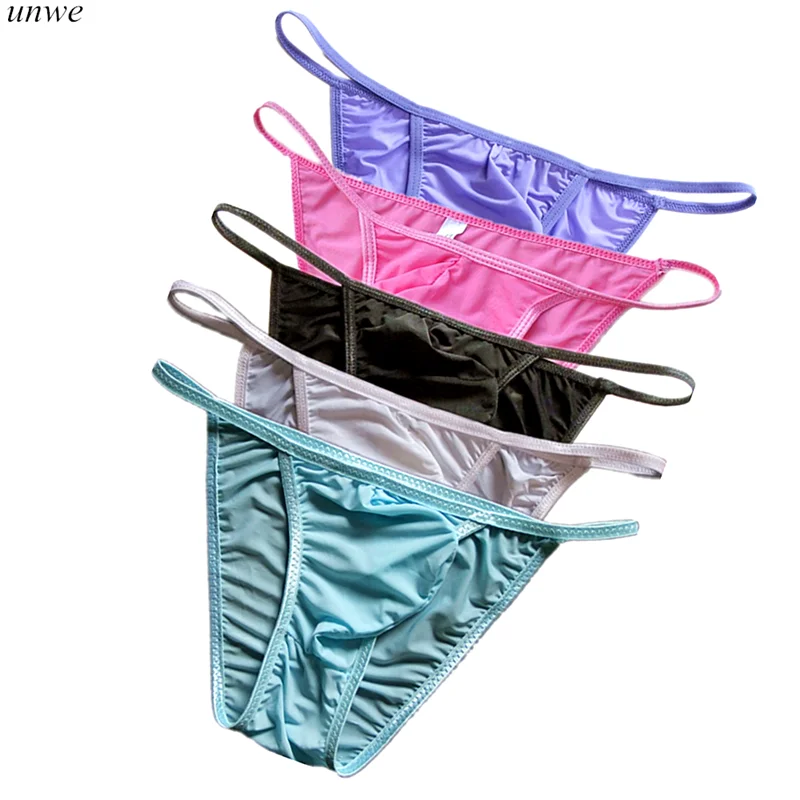 1PCS Thin Waist Pouch Briefs for Men Solid Sexy Underwear Translucent Ice Silk Low Rise Male Panties Soft Underpants