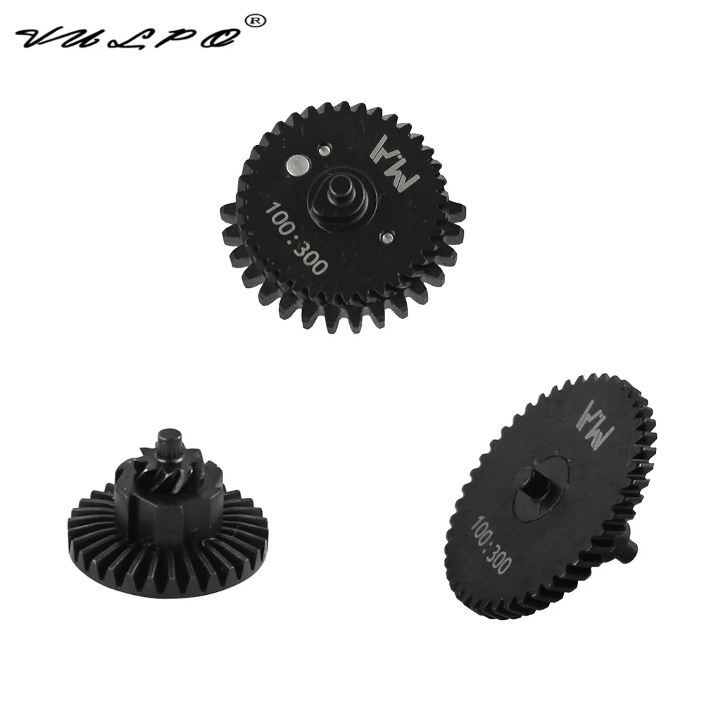 VULPO Gen2 Drive Ratio 100:300 CNC Steel Cutting Super Torque Gear Set For Airsoft Ver.2/3 Gearbox