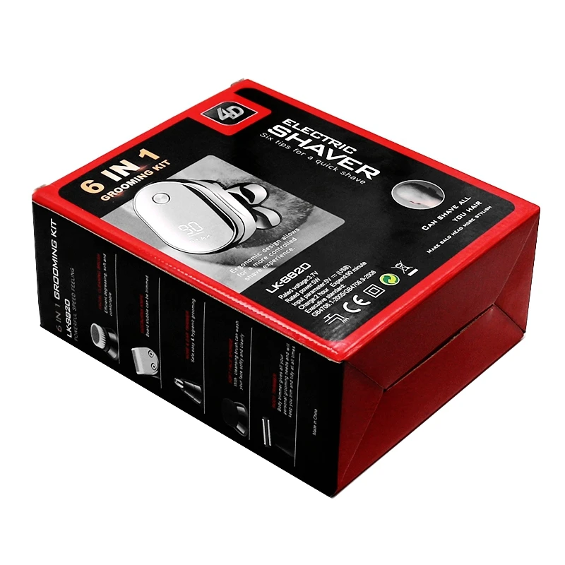 6in1 أدوات الحلاقة الكهربائية ماكينة حلاقة الوجه الجسم الكهربائية للرجال الشعر أداة تهذيب اللحية أصلع رئيس ماكينة حلاقة قابلة للشحن