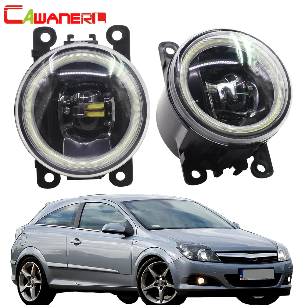

Cawanerl для Opel Astra G H 1998-2010 автомобиля 4000LM светодиодная лампа H11 противотуманная фара Angel Eye дневные ходовые огни DRL 12V High Bright