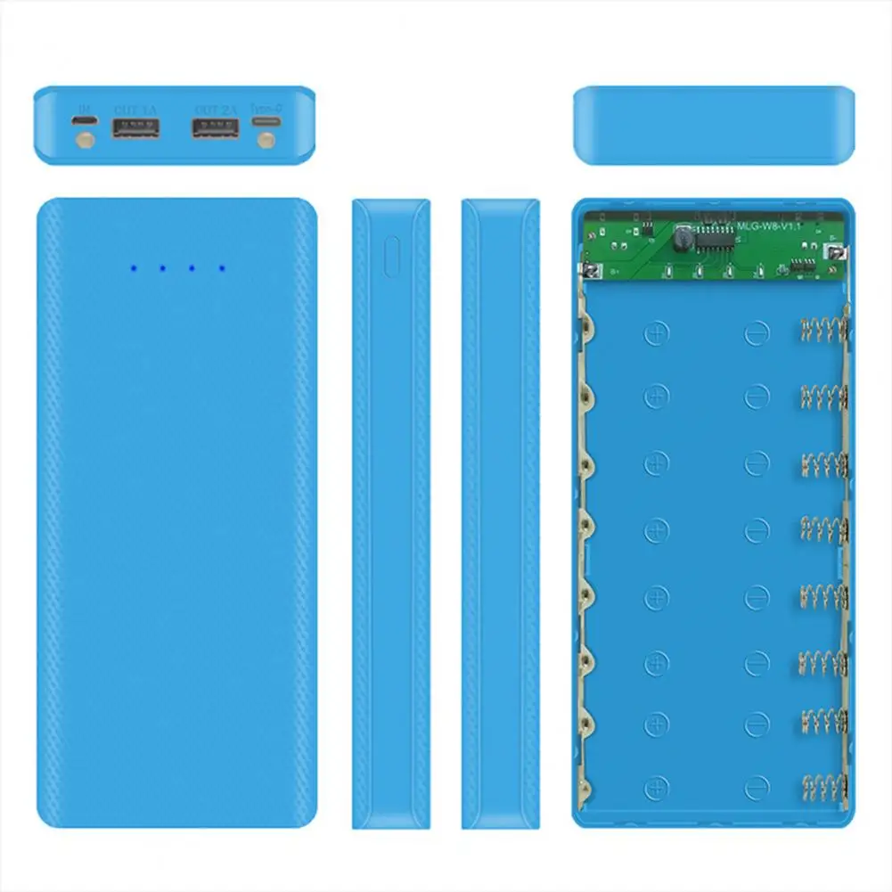 W8 Power Bank Case Battery Holder 8*18650 Charger Box Power Bank Battery Box DIY Battery Shell Case Charging Storage Case image 6