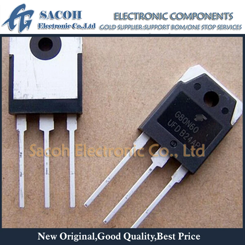 

Refurbished Original 5Pcs/Lot SGH80N60UFD G80N60UFD OR SGH80N60UF G80N60UF G80N60 80N60 TO-3P 80A 600V Power IGBT Transistor