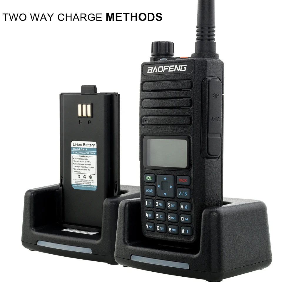 Imagem -04 - Dmr Rádio Digital Banda Dupla uv 136-174 400470mhz Nível e Slot de Tempo Walkie Talkie Dm-1801 Atualizado Atualizado Novo Baofeng-dr1801