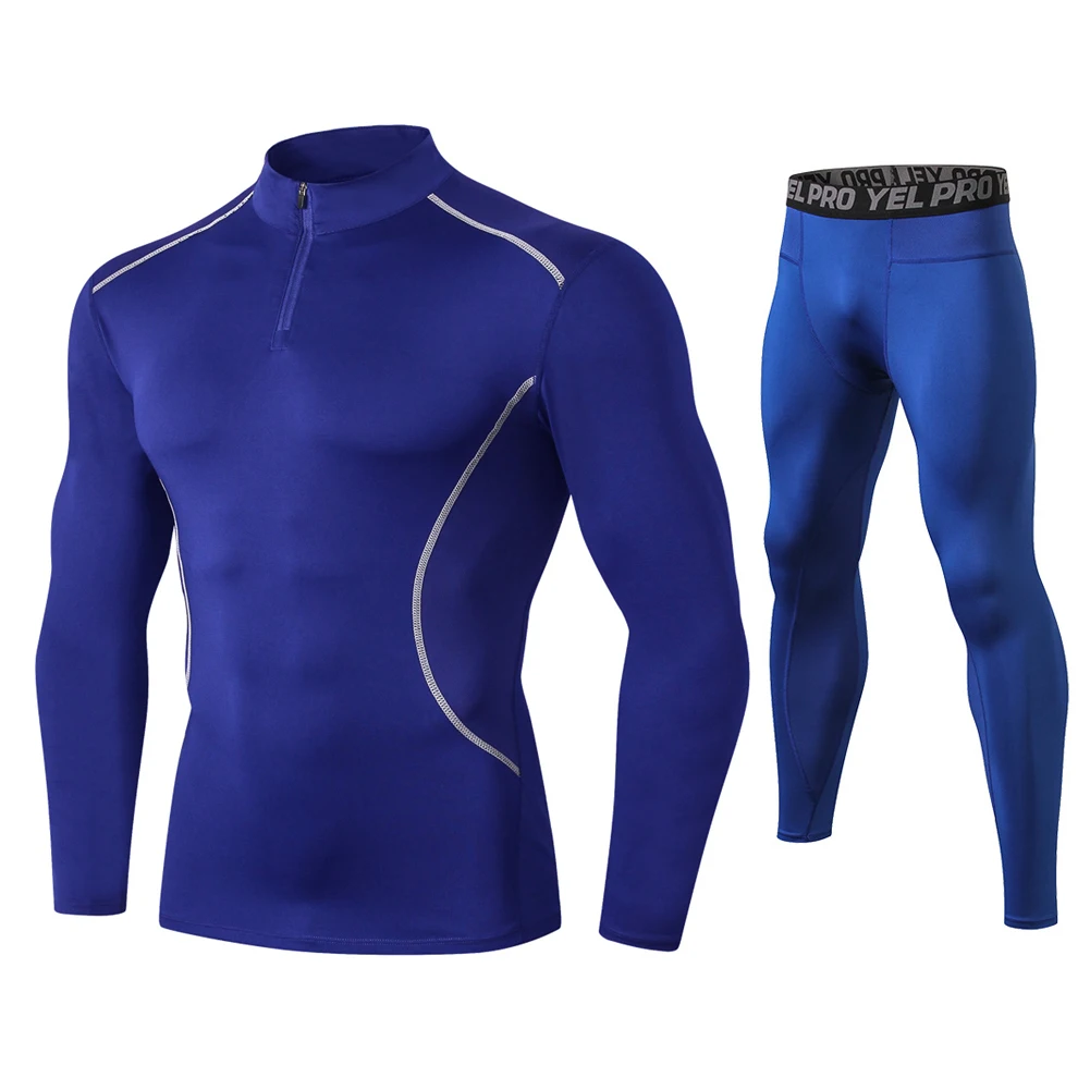 Fanceey High Collar Winter Thermo Underwear Thermal Men Long Johns Thermal Clothing Rashgard Kit Sport Compression Underwear