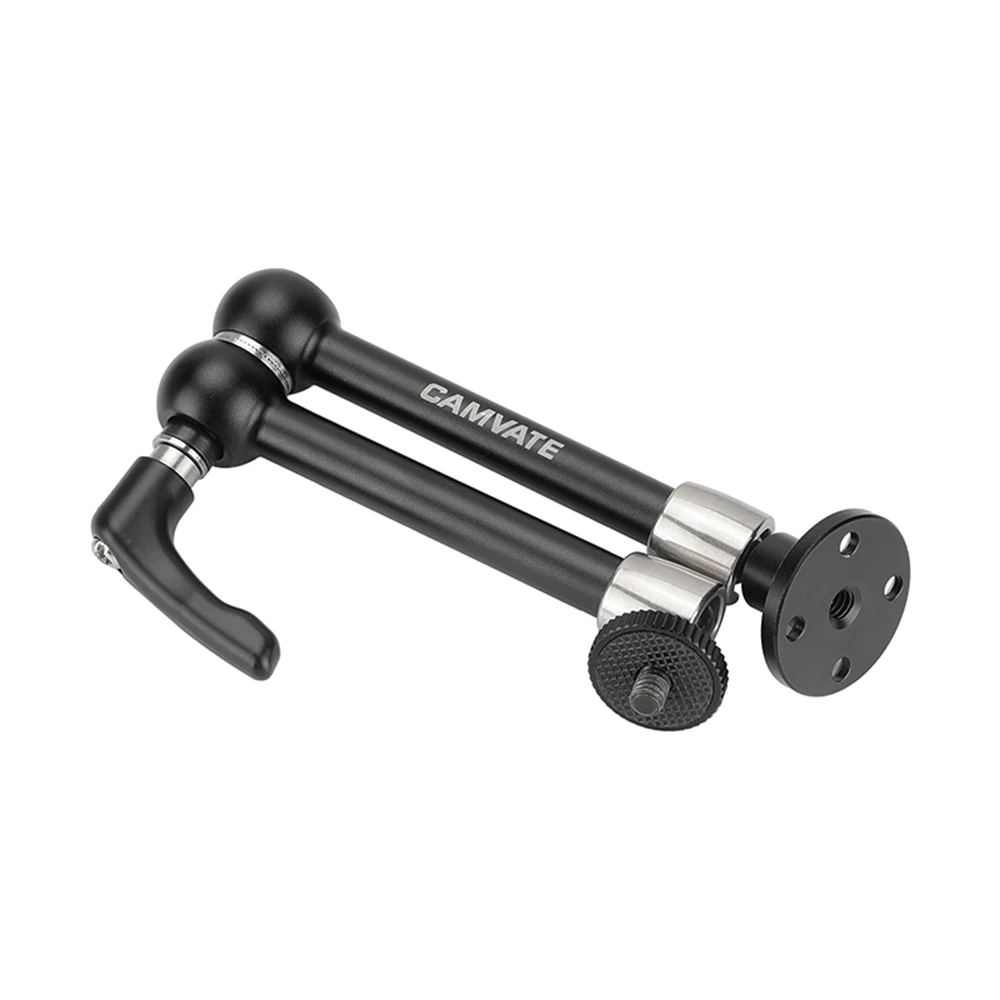 CAMVATE 11 "توضيح الذراع السحرية مع 1/4"-20 رؤساء الكرة قاعدة تثبيت جدار دائري للميكروفون ، مراقب ، فلاش ، الفيديو الضوئي
