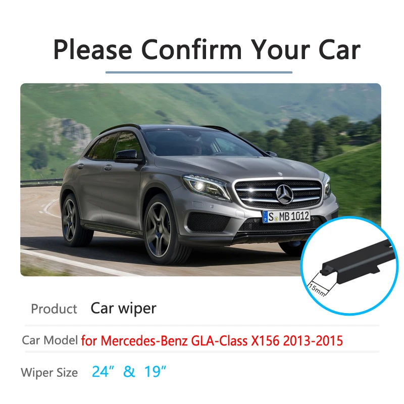 Car Wiper Blades for Mercedes Benz GLA X156 2013~2015 Car Accessories GLA180 GLA200 GLA220 GLA250 GLA45 200 220 250 200d 220d