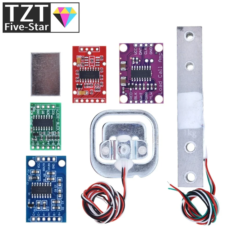 Wägezelle 1KG 5KG 10KG 20KG HX711 AD Modul Gewichtssensor Elektronische Waage Aluminiumlegierung Wägedrucksensor für Arduino – Detail 3