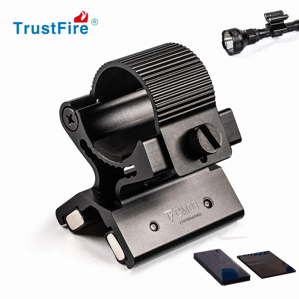 TrustFire GM03 Magnetic Tactical Flashlights Mount Holder Self Defense Torch Lanterna Bracket for Hunting Flashlight Lamp Base