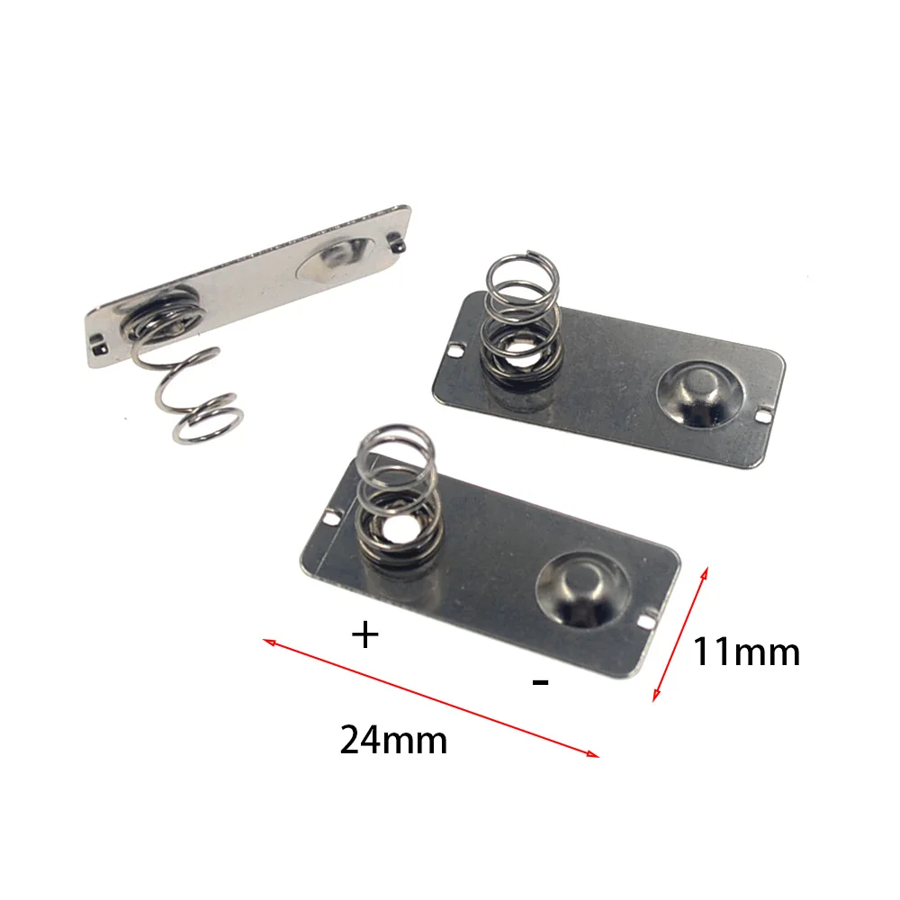 10PCS 24x11mm + - AA Battery Positive Negative Conversion Spring Contact Plate For the 5th battery spring