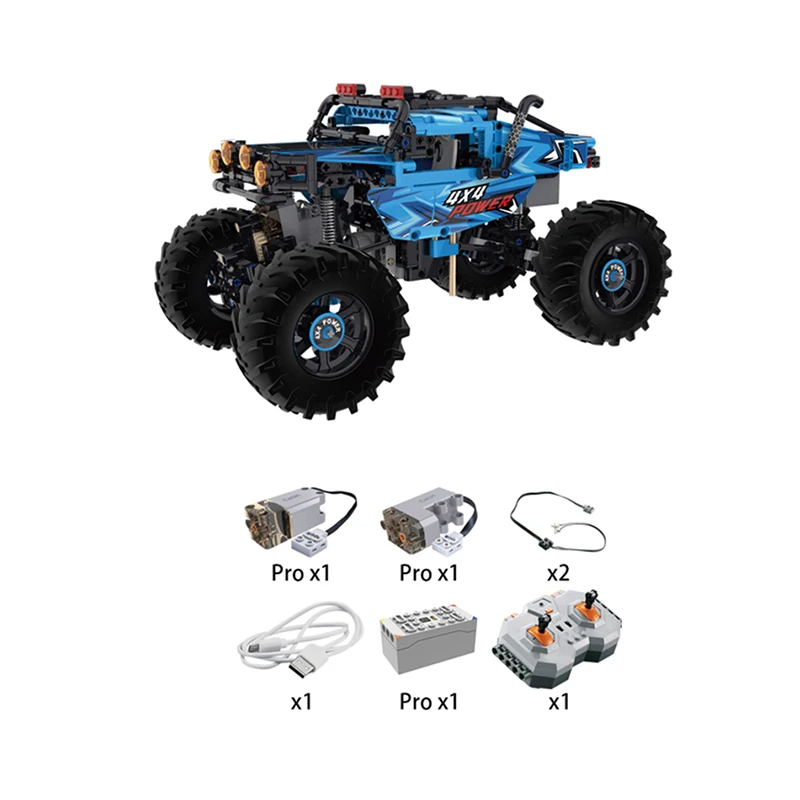 カダ 4WD オフロード ラジコンカー ビルディングブロック シティ