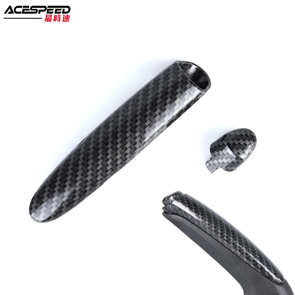 Car Interior Emergency Parking Carbon fiber Look Hand Brake Handle Lever Grip Cover  For Honda Civic 8 Generation 2006 to 2011